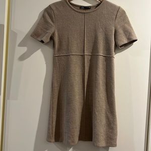 Small Zara Camel Knit Mini Dress